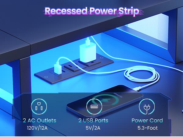 SEDETA 59Inch L Shaped Gaming Desk with PC Display Stand, Reversible Computer Desk with Storage Shelves, 4 Drawer & LED Lights, Modern Gamer Desk Table with Power Outlet, Monitor Stand