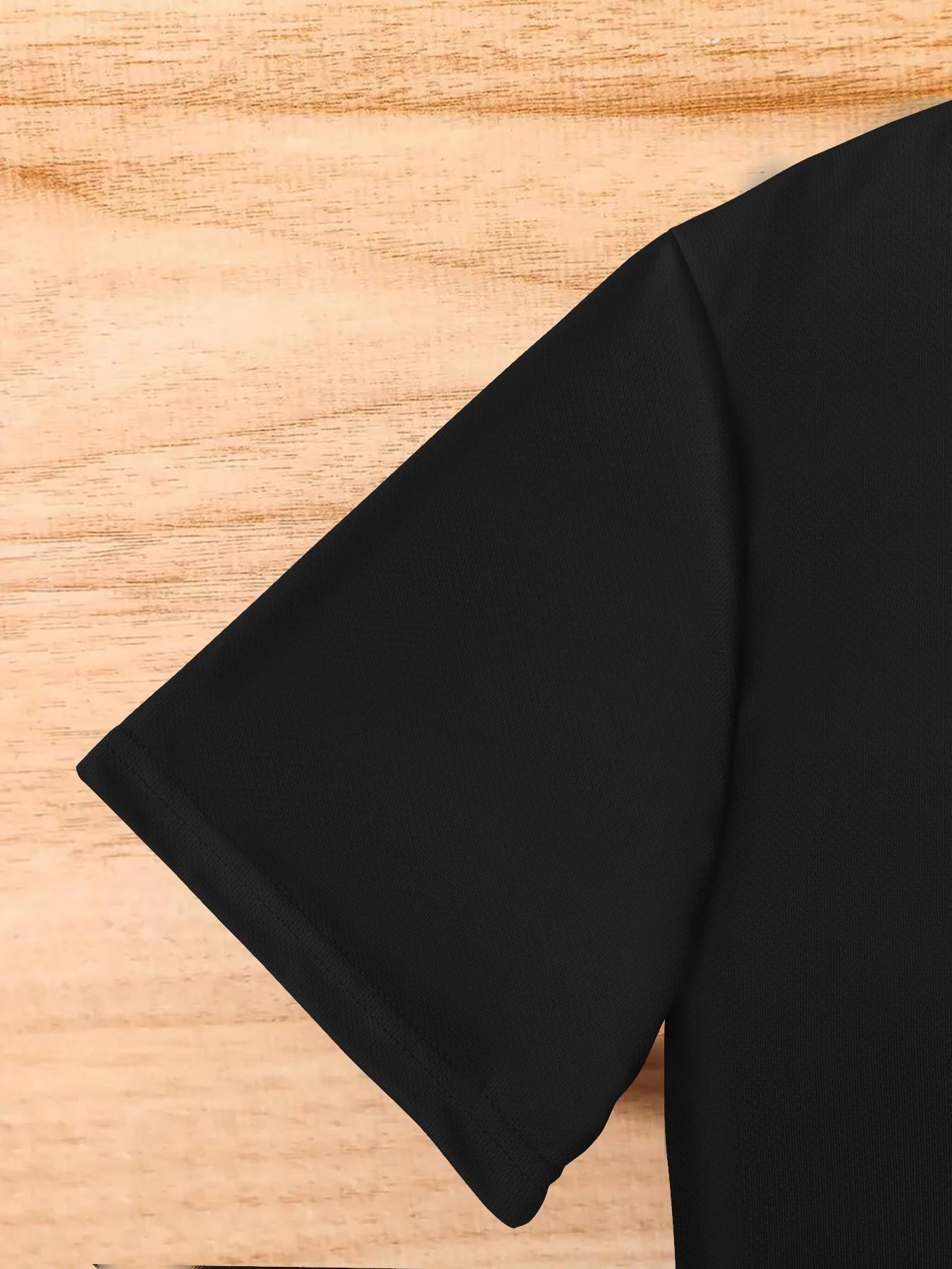 Men's Casual Geometric Print Long Sleeve T-Shirt, Fitted H-Type Summer Streetwear, Quick-Dry Sporty Top, Trendy Fashion Apparel