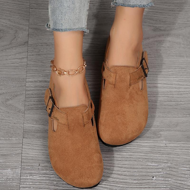 Women's Artistic Retro Cork Clogs Comfortable and Stylish Beach Essentials with Cork Footbed Slippers