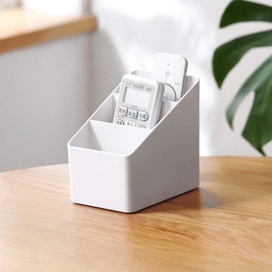 Plastic Desktop Organizer Box, Remote Control Holder & Storage Container, Ideal for Pens, Cards, Phones, Makeup, Office Supplies