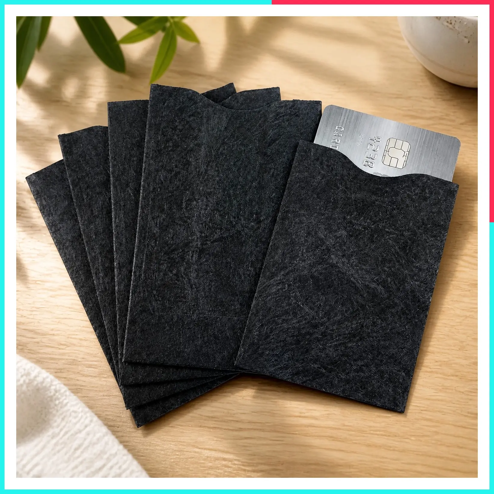 RFID Blocking Sleeves for Credit Cards, 5-Pack Gray, Made in USA - Blocks Unauthorized RFID Scans, Slim Waterproof Tearproof
