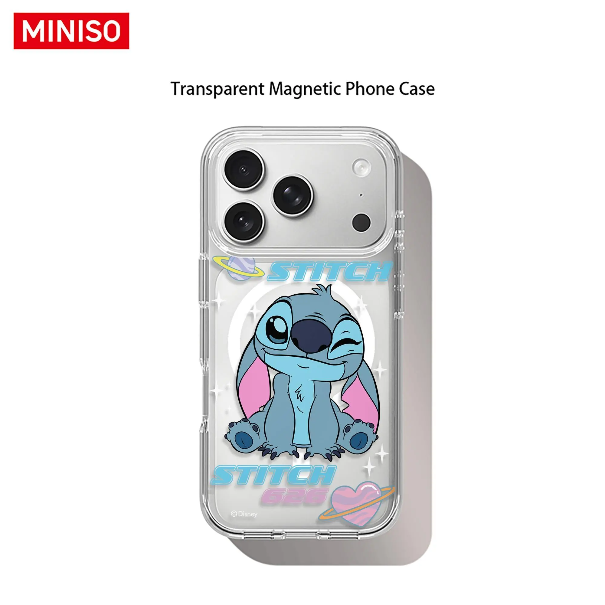 Disney Stitch Stitch 626 Space Star & Planet Design Phone Case Transparent Magnetic Shockproof case suitable for iphone 17 Pro Max / 17 Pro / 17 Air / 17/16/15 / 14/13/12 / 11  Series