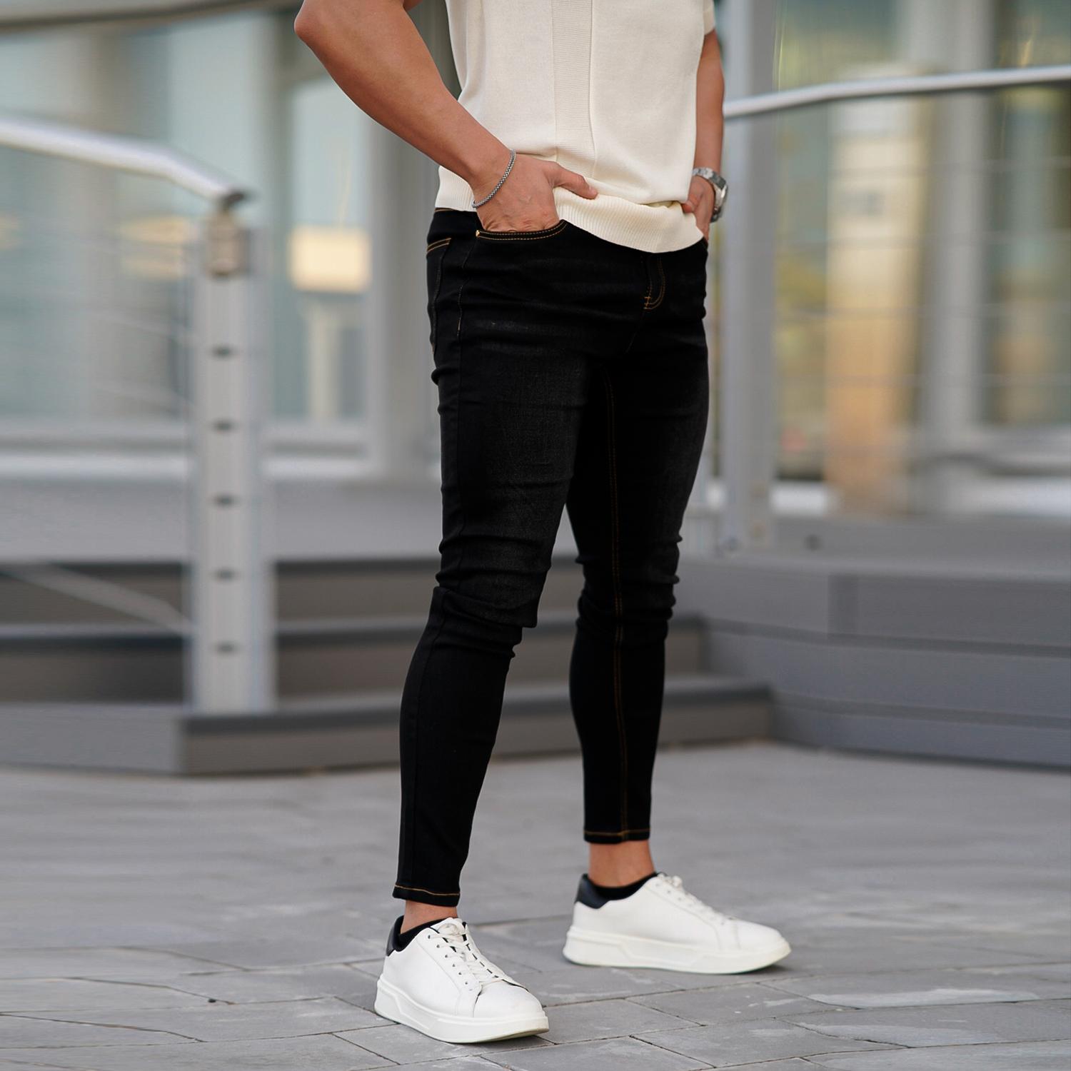 GINGTTO Men's Skinny Jeans Stretch Slim Fit Denim Pants