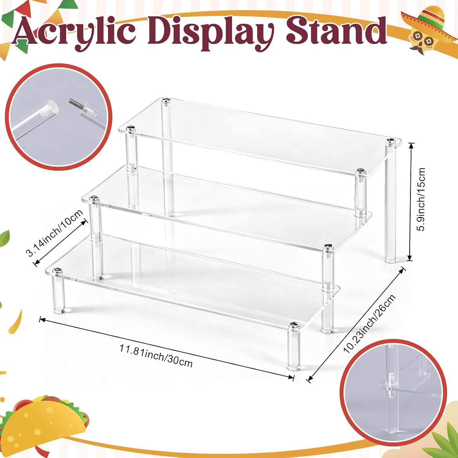 3 Sets Clear Ice Cream Toppings Containers with and Spoons Condiment Boxes with Rack Taco Bar Serving Set for Mexican Burrito Toppings Salads (4 Cell) 3 Sets Clear Ice Cream Toppings Containers with and Spoons Condiment Boxes with Rack Taco Bar Serving Set for Mexican Burrito Toppings Salads (4 Cell)