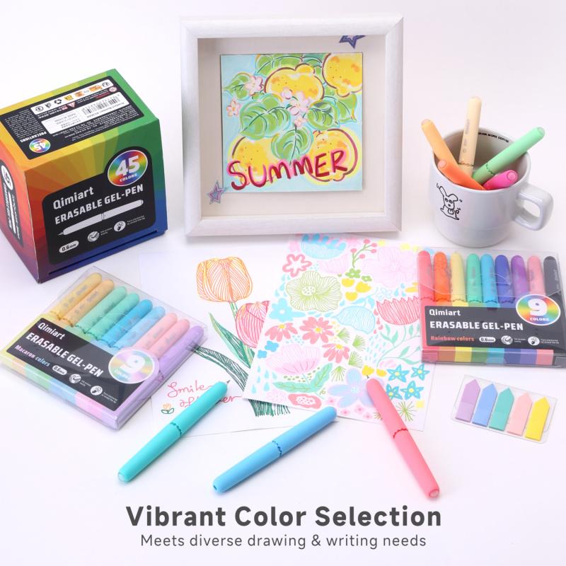Erasable Gel Pens, 9/45 Colors Rotary Retractable Fine Point Erasable Pens,Vibrant Color Selection,Cute Eggshell Design,Erasable Ink,Make Mistakes Disappear for Drawing Writing Planner and Crossword Puzzles
