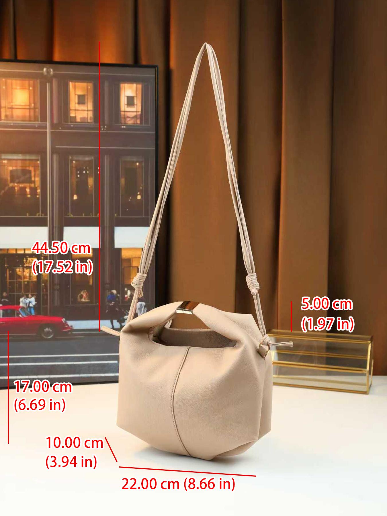 Niche design simple solid color bento bag lychee pattern going out leisure Fashionable Evening Bag shoulder messenger bag dinner bag