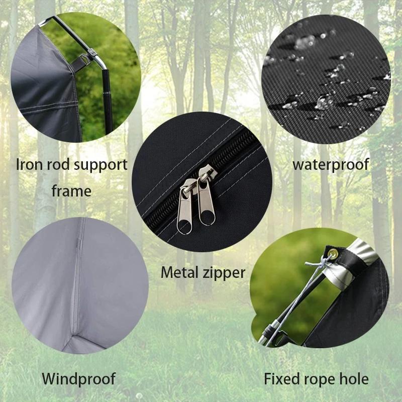 Foldable Portable Bicycle Tent, Mountain Bike Shelter, Large Space, Sun Protection, Rainproof, Dust-Proof, Ideal for Parking Lot, Outdoor Cycling