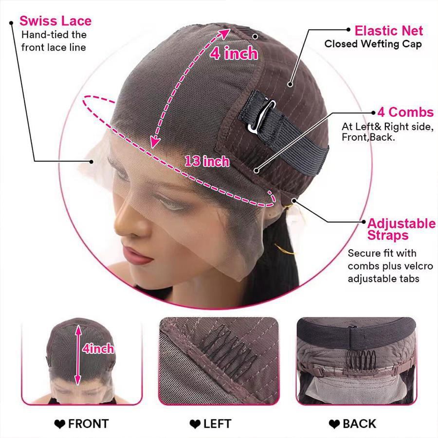 [30" =  $116] Deep Wave Lace Front Wigs Human Hair Pre Plucked 180% Density 13x6 HD Transparent Lace Frontal Wigs for Women Glueless Brazilian Wig Natrual Hairline TikTokShopBlackFriday