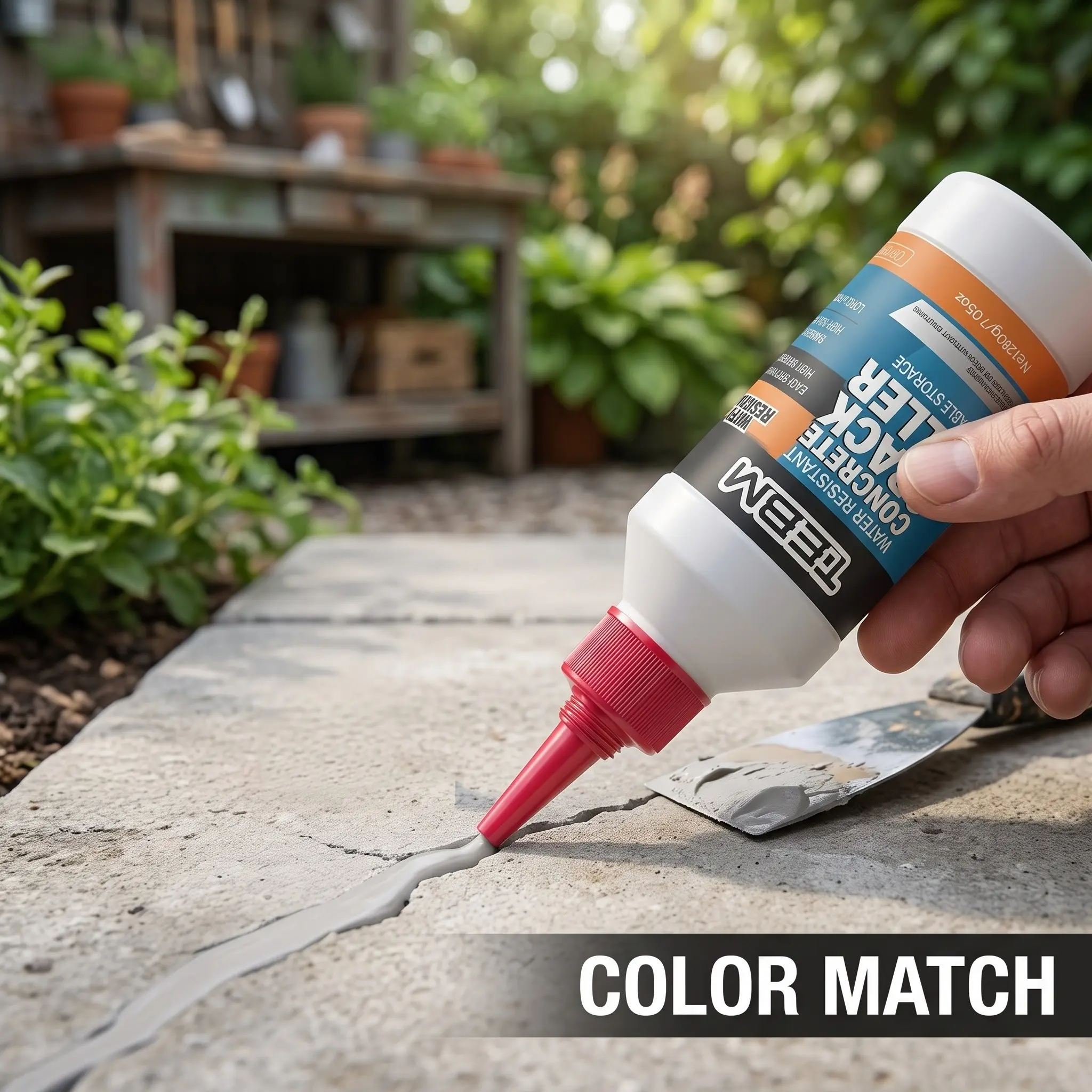 Liquid Concrete Crack Filler, Weather Resistant Waterproof Quick Drying Gap Sealer, Flexible Repair Compound for Driveway Sidewalk Patio Basement Drain Wall Indoor Outdoor 200ml