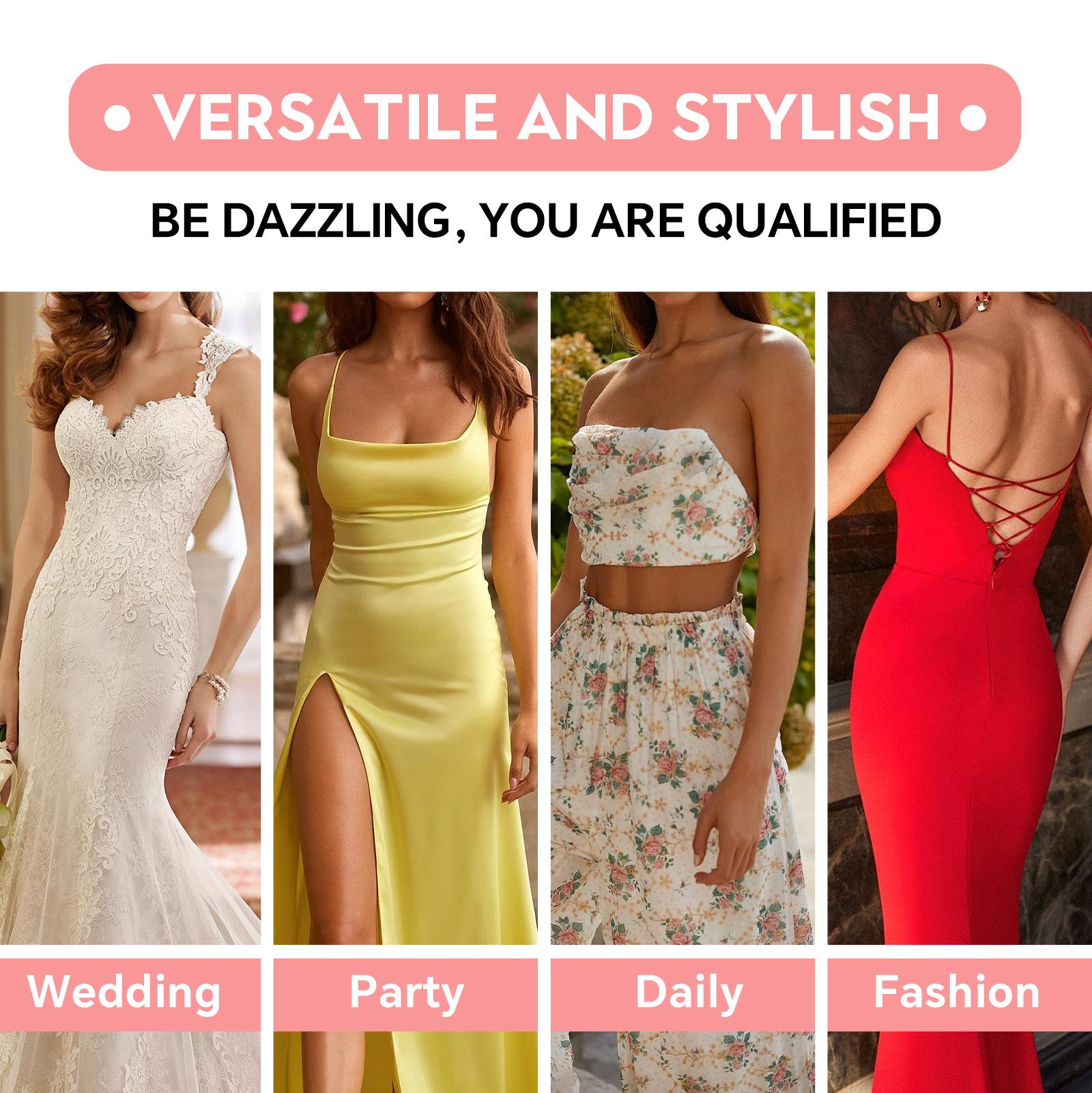 Minikit【2 pairs】sticky bra,Invisible push up Adhesive V-bra Minimalist Womenswear Comfort Basic Skin+Skin straplessbra wireless bras for women Bridal straplessbra