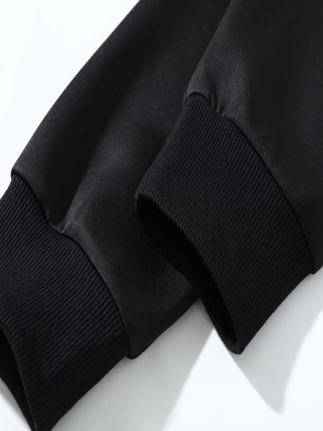 Trendy Fashion Men's Spider Print Baseball Jacket, Casual Street Style Outerwear, Long Sleeve Fitted Geometric Pattern, All Seasons, Menswear