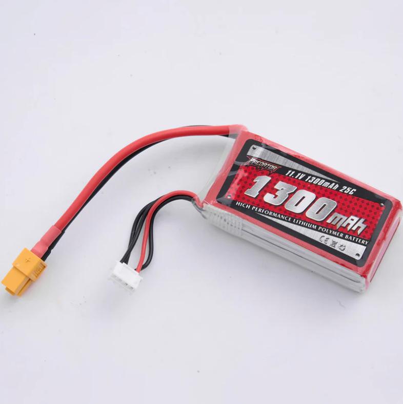 Battery 11.1V 1300mAh 25C XT60 Plug（Suitable for 1220mm Ranger V1 & V2, 1200mm Super EZ, 2300mm FOX）