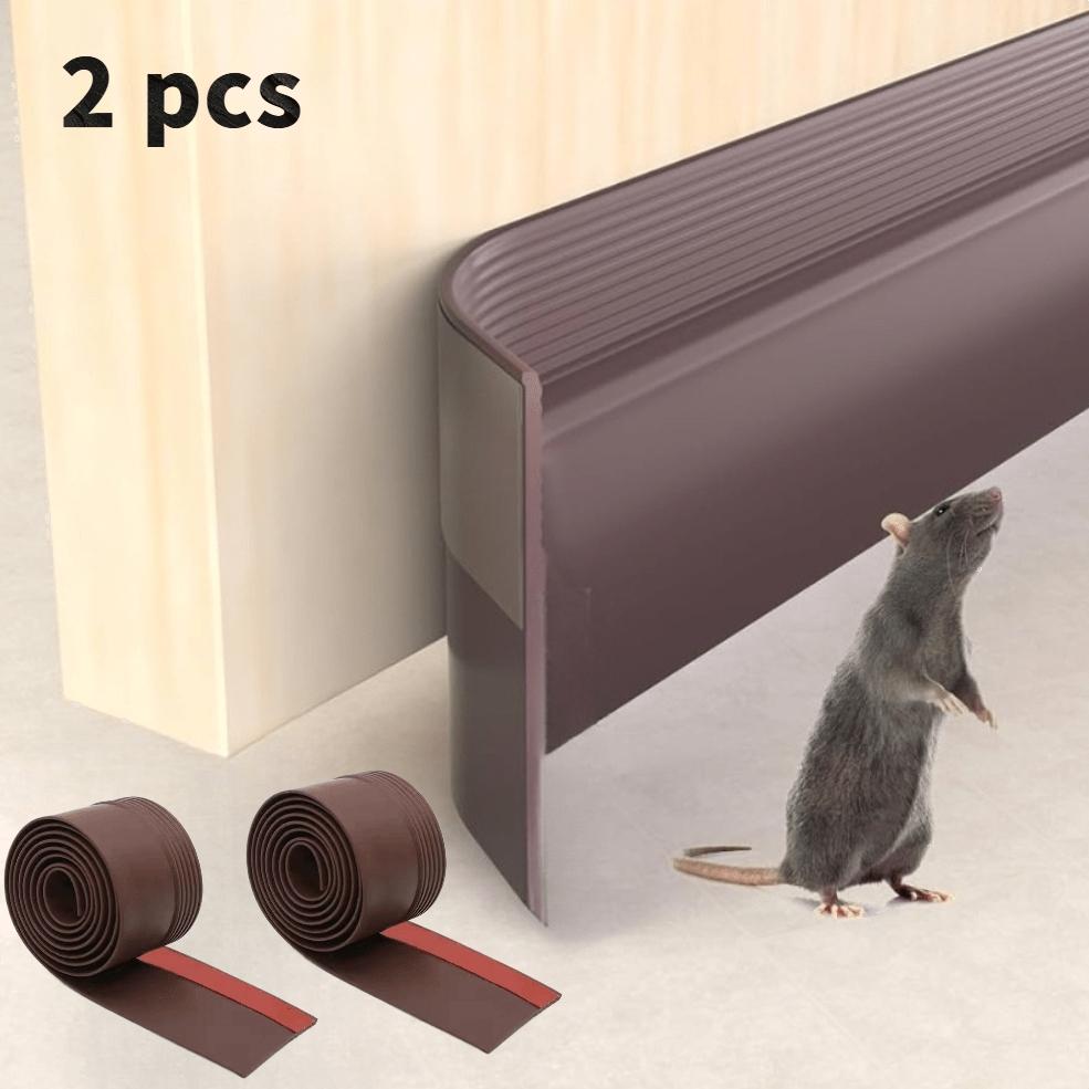 2 rolls of self-adhesive door bottom sealing strip -78.8 inches noise reducing, windproof, insect proof, dust-proof silicone door stopper, energy-saving - available in black, white, gray, and brown