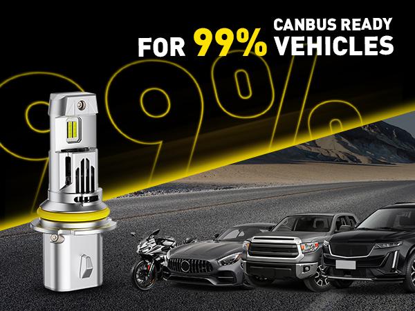 AUXITO 2025 Latest 9007 Headlight Bulbs, 6500K Cool White 800% Brighter, HB5 Light Bulbs for Fog Light, Non-polarity, Plug and Play, Pack of 2