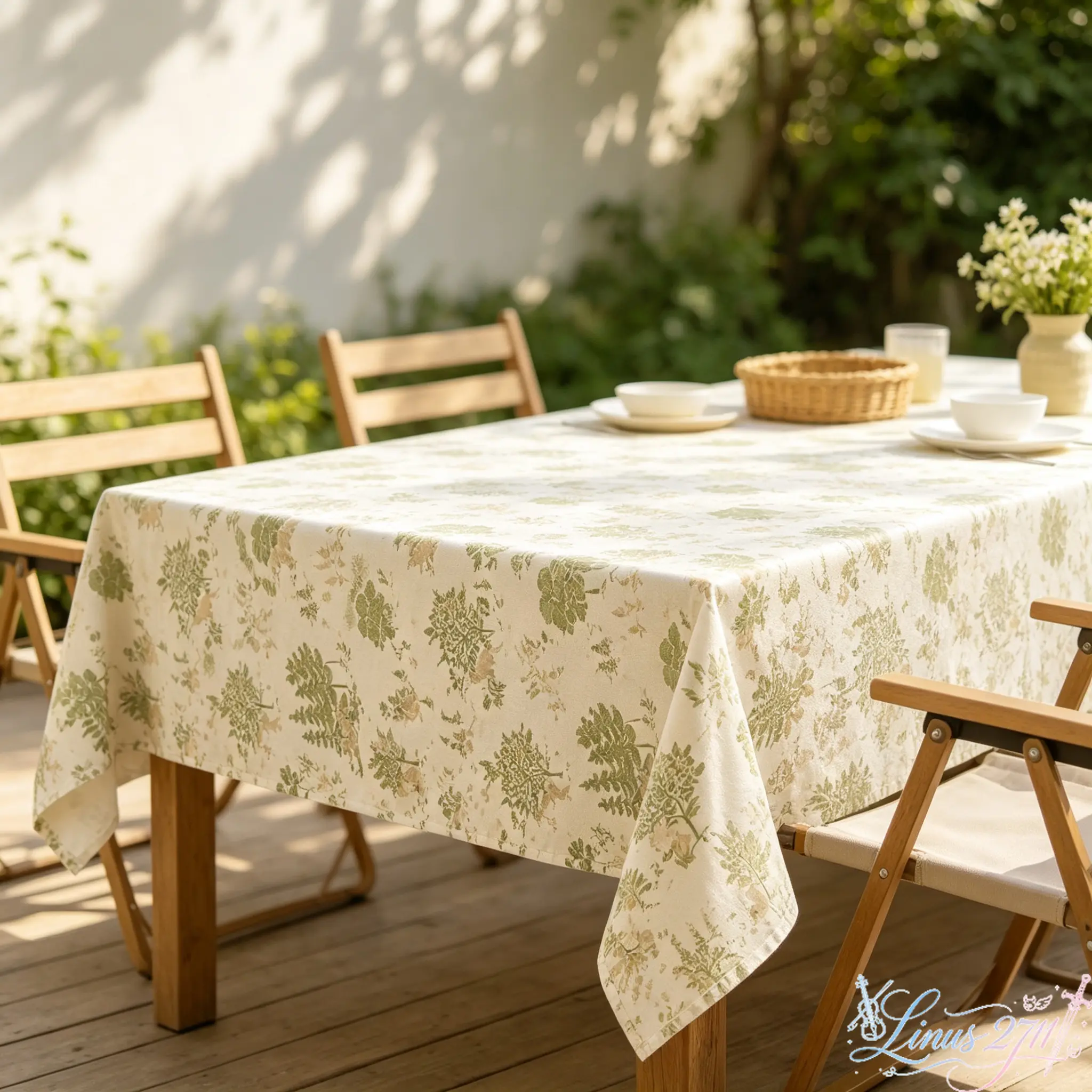 2pcs Green Forest Disposable Tablecloth, Thick Stone Paper Table Cover, Waterproof Oilproof Botanical Print Table Cloth, Fresh Nature Style Table Decor for Outdoor Camping, Birthday Party, Picnic, Wedding, Home Dining Table Decoration