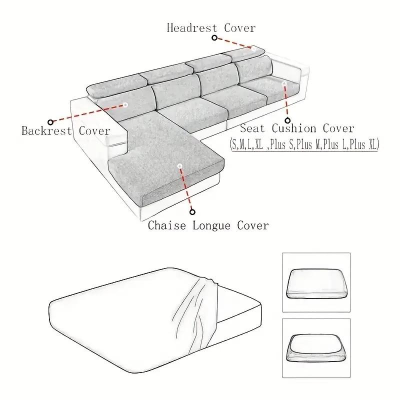 Waterproof Large Leaf Print 3D Stretch Sofa Cushion Cover, All-Season Dustproof Sofa Cover, Pet-Friendly Anti-Scratch Furniture Protector for Dogs & Cats, Ideal for Living Room & Bedroom Home Decor, Parties & Festivals.