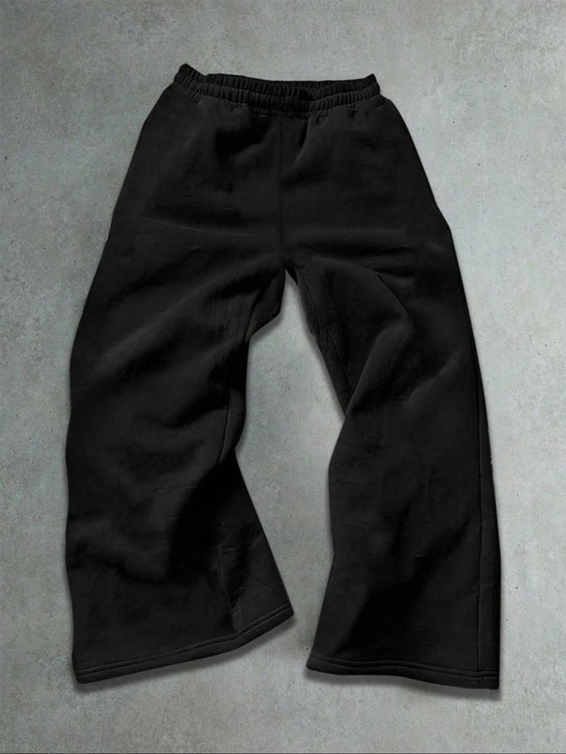 Unisex Minimalist Ultra-Baggy Wide-Leg Sweatpants – Solid Black, Premium Heavyweight Fabric, Relaxed Oversized Fit, Modern Urban Casual Aesthetic, Perfect for Effortless Street Style, Durable & Versatile, Ideal for Daily Wear/Minimalist Outfits