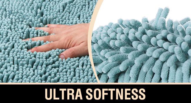 H.VERSAILTEX Bath Mat Bathroom Rug Bath Rugs for Bathroom Non Slip Bath Mats Extra Thick Chenille Rug Absorbent Soft Shaggy Washable Dry Fast Plush Rugs