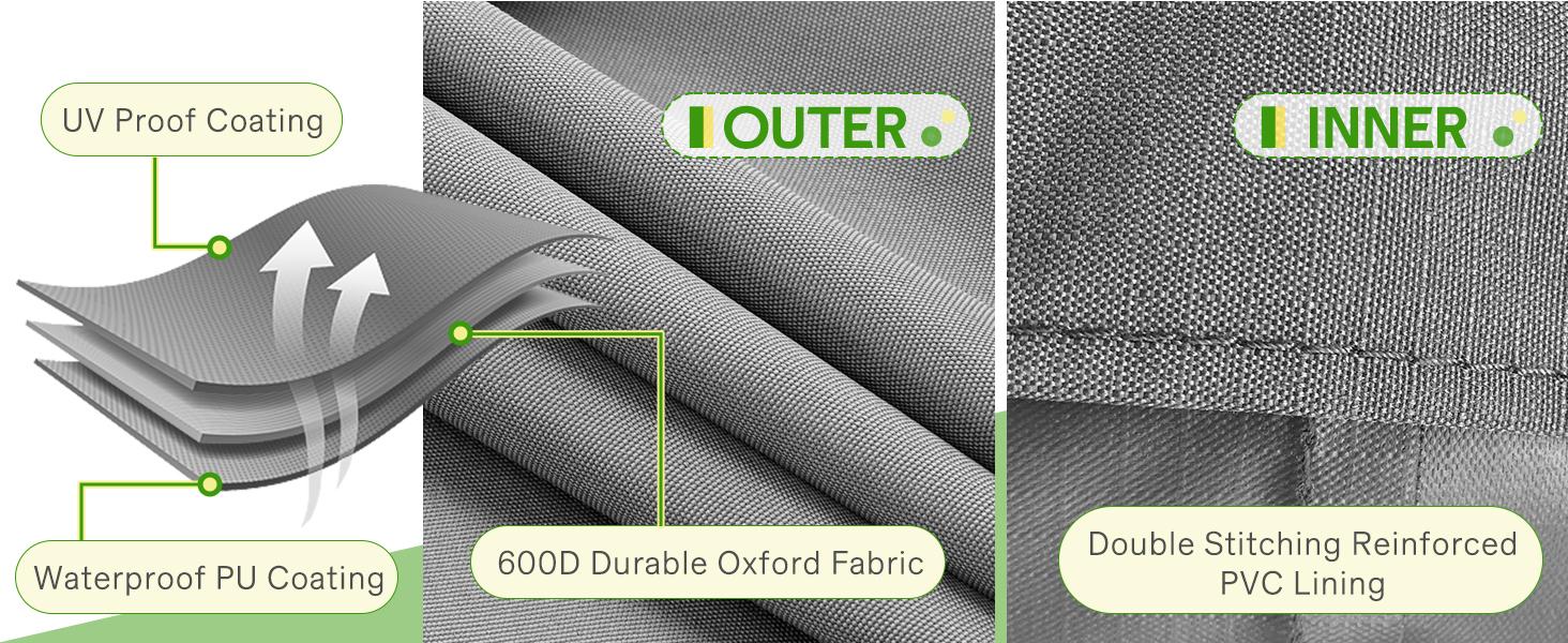 YODOLLA Patio Furniture Cover，Waterproof Outdoor Patio Table and Chair Set Covers Rectangle Patio Table Cover for Deck, Lawn and Backyard