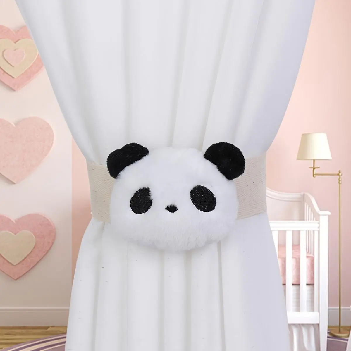 2pcs/1pc Cute Cartoon Curtain Ties, Coffee Curtain Door Storage Straps, Bedroom Curtain Decoration