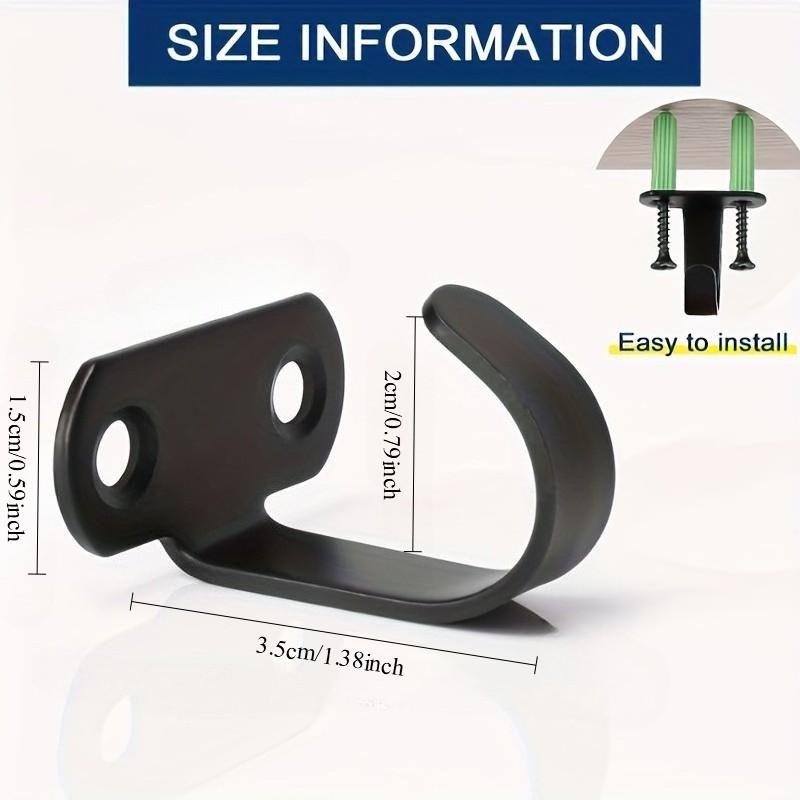 4pcs Contemporary Metal Ceiling Hooks, Under-Shelf Towel/Robe Clothes Hangers, Heavy-Duty Coat Hooks For Bathroom, Kitchen Cabinet, And Garage, Easy To Install