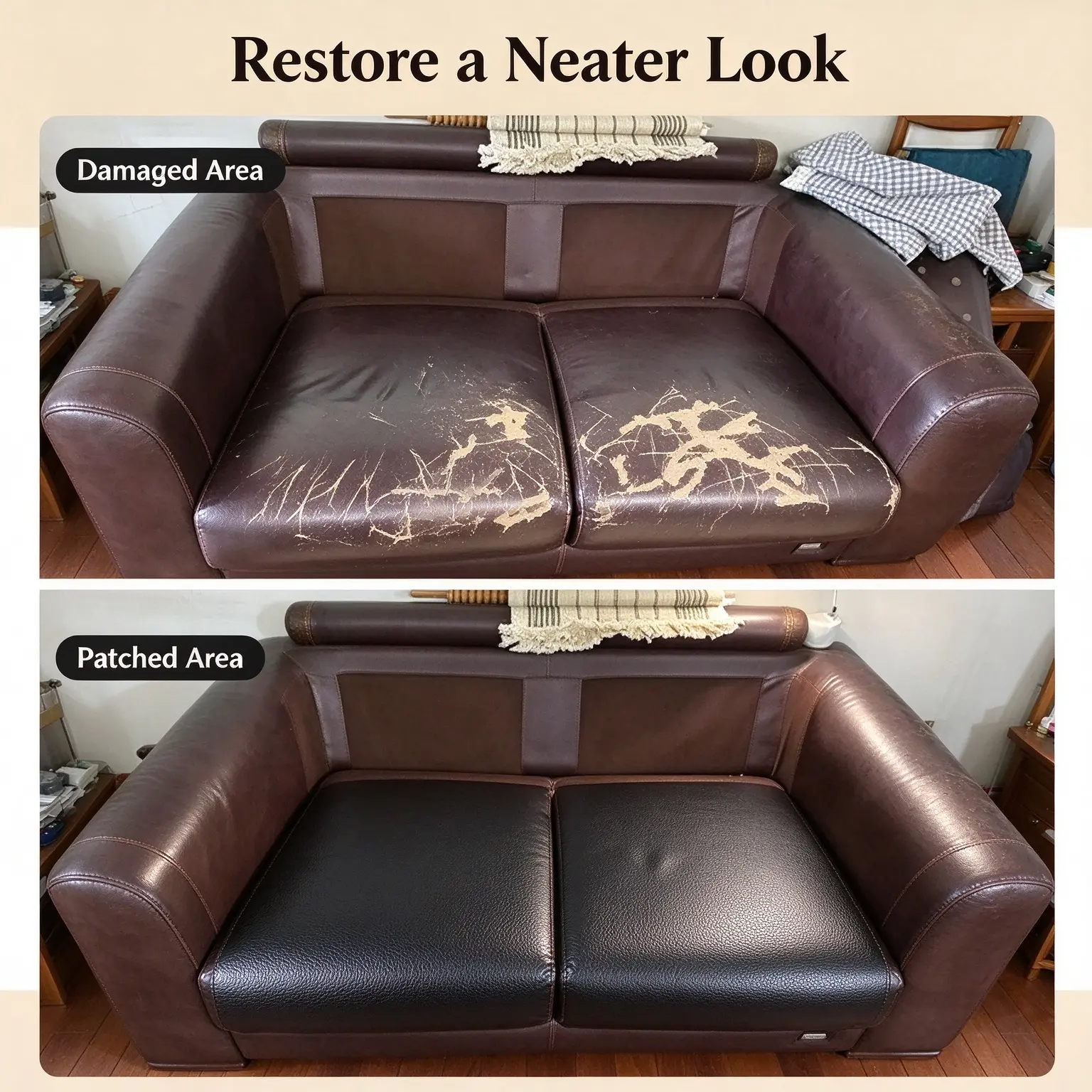 Self-Adhesive Leather Sticker Patch Cuttable Sofa Repair,PVC Leatherette Waterproof Upholstery Fabric,Leather Stickers Self Adhesiveleather Repair Patch,for Car Seat, Couch, Chair