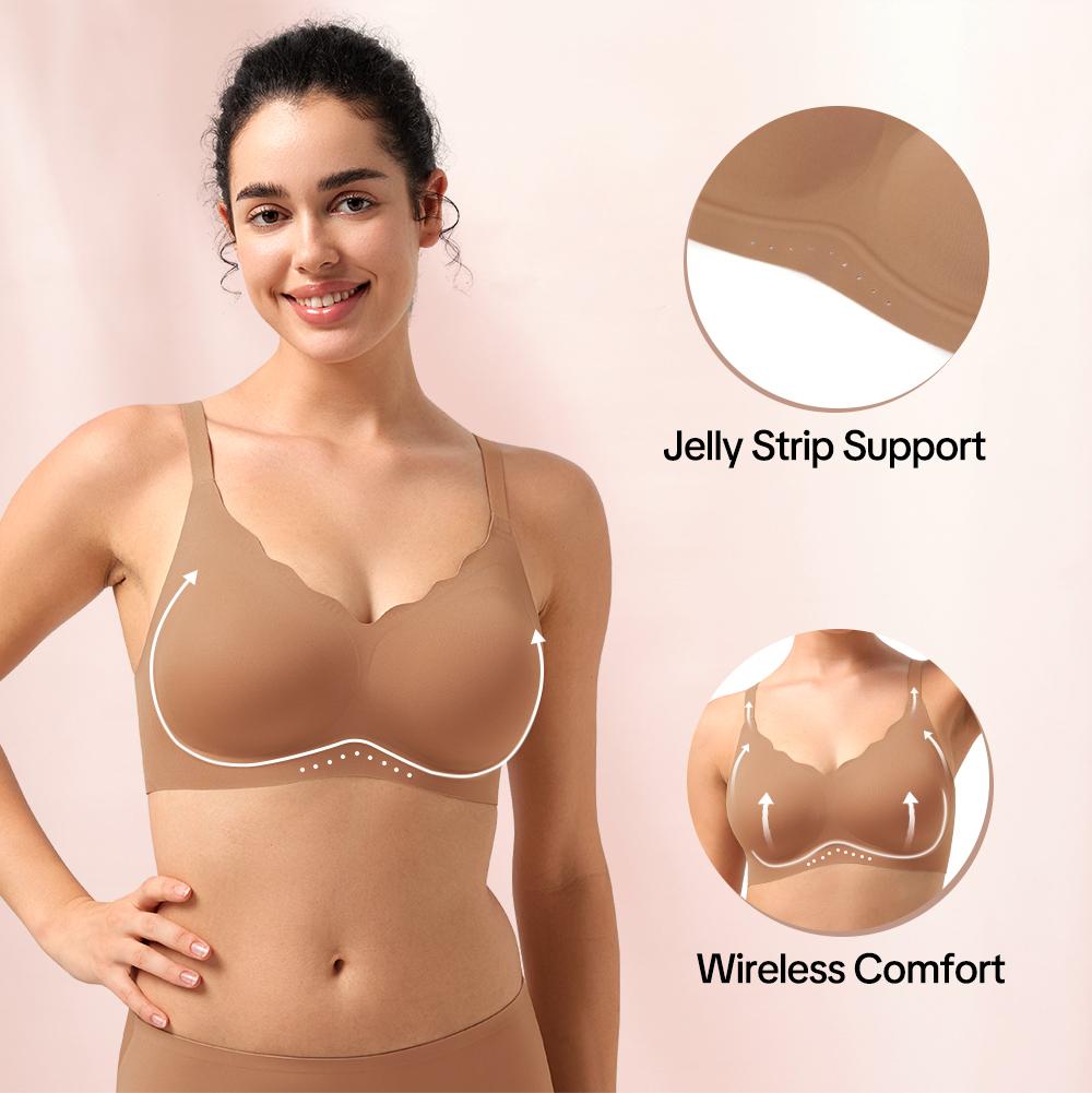 HSIA Elle AllDay Comfort Wireless Buttery Soft Jelly Seamless No Underwire Full Coverage Supportive T-shirt Bra Everyday Bra HSIA Elle AllDay Comfort Wireless Buttery Soft Jelly Seamless No Underwire Full Coverage Supportive T-shirt Bra Everyday Bra