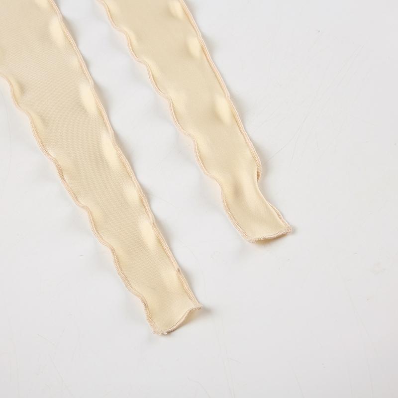 Women's Solid Color Crop Tee, Casual V Neck Long Sleeve T-shirt for Summer, Women's Clothing for Daily Wear