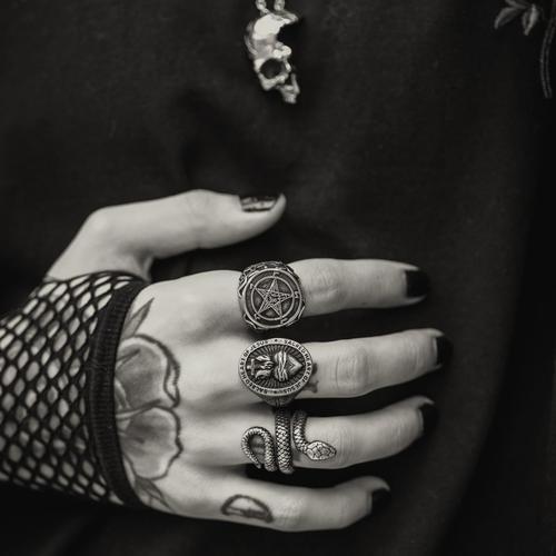 GTHIC Coiled Snake Stainless Steel Gothic Ring for Men Women Gift Size 5-16 Mystery Life Changes GTHIC Coiled Snake Stainless Steel Gothic Ring for Men Women Gift Size 5-16 Mystery Life Changes