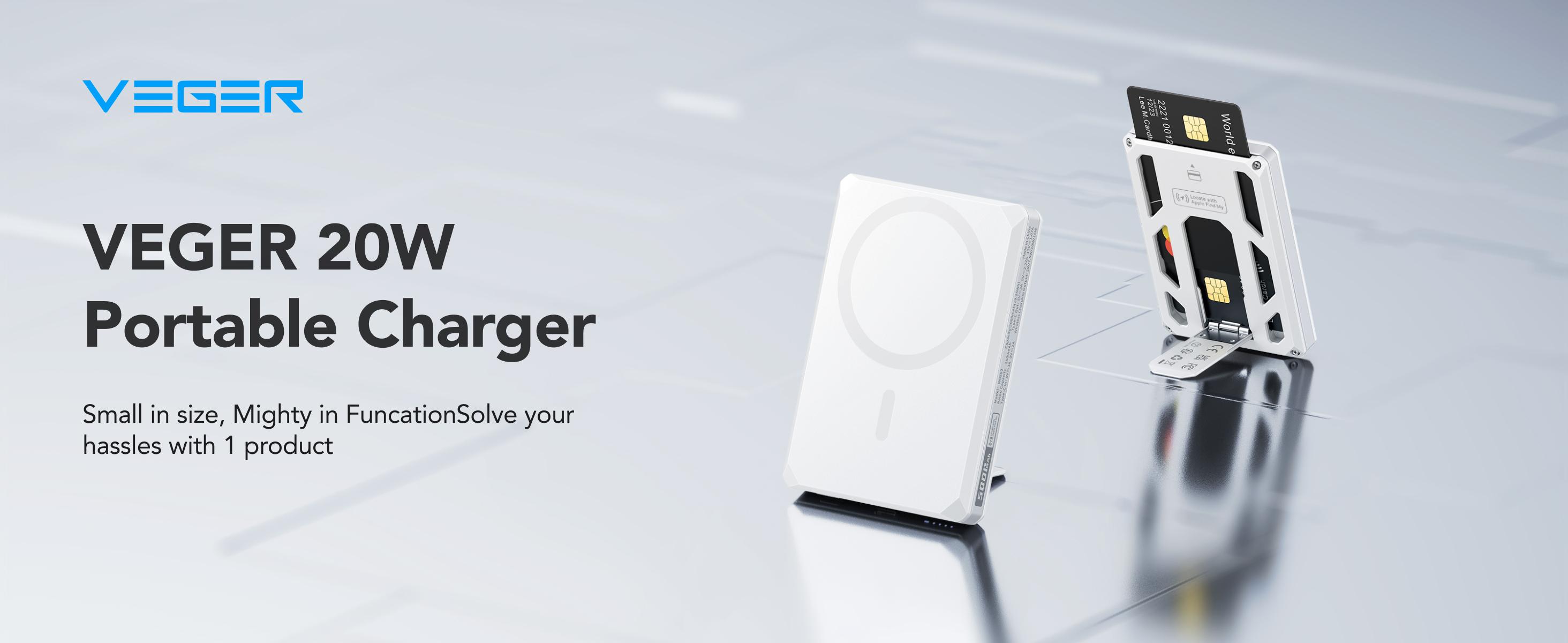 VEGER Sparkling Glam Power Bank: 5000mAh Ultra-Slim Charger with Detachable Lanyard & 20W Fast Charging – Chic Portable Essential for Her On-the-Go Style  #TikTokShopRestock