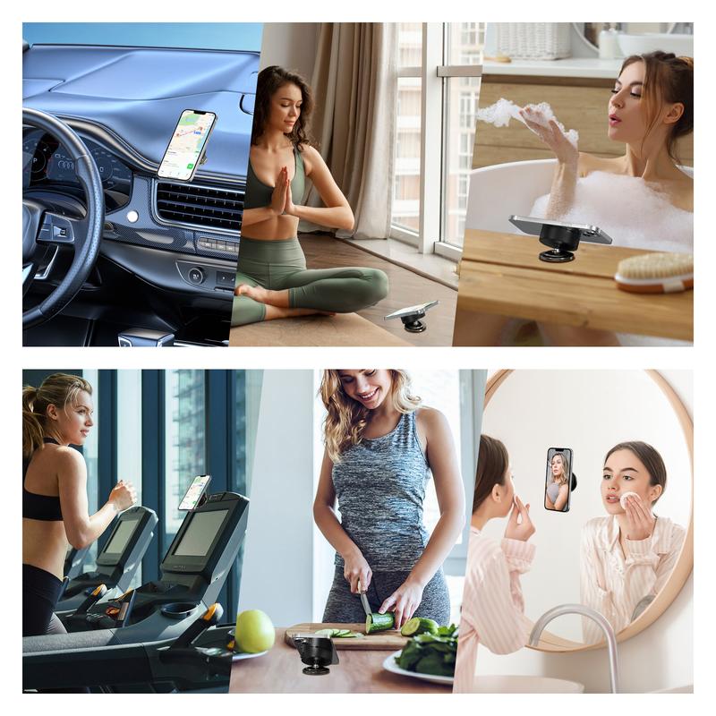 Lentorgi 360° Rotatable Car Magnetic Phone Holder, Electric Vacuum Magnetic Car Phone Holder, Car Accessories, for Windshield and Dashboard, Kitchen, Bedroom, Office, Compatible with Magsafe iPhone & Android
