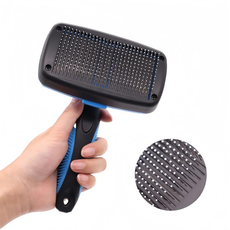 Dog Comb Cteifuer 2 Pack Cat Brushes - Pet Self-Cleaning Slicker Brush With Release Button, Cat Grooming Tool For Long Or Short Haired Cats And Dogs Flea Comb For Cats