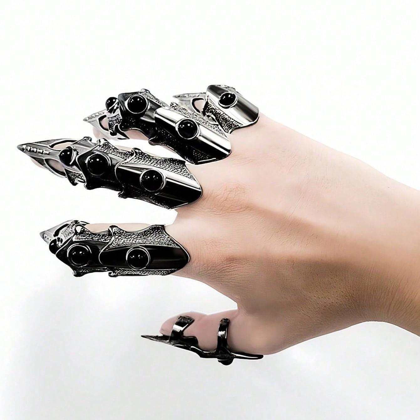 Original Style Dark Finger Joint, Bionic Mechanical Hand, Adjustable & Detachable Armor, Ring Joint, Halloween Prop, Party Accessory, Party Supplies, Party Favor