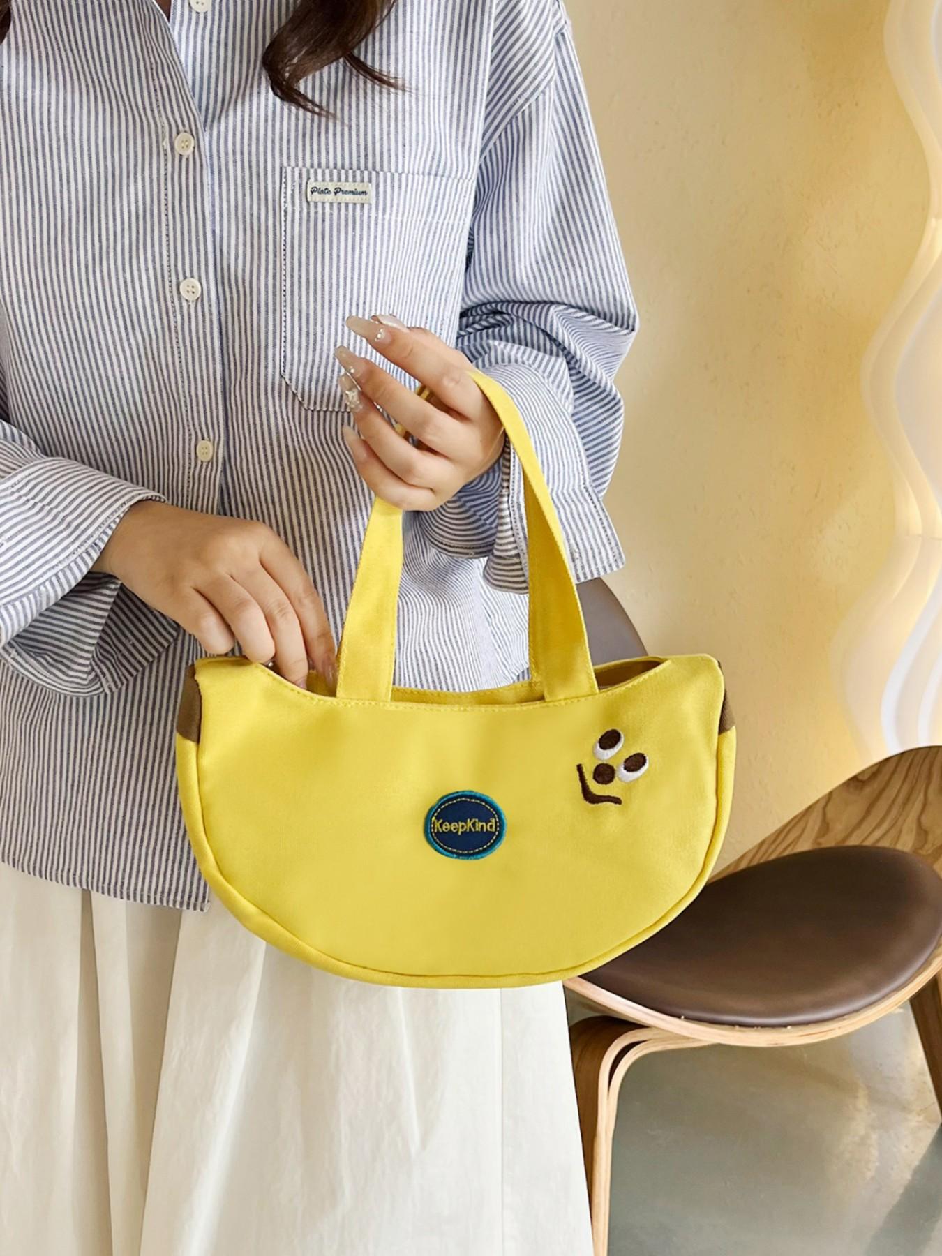 Cute Fashionable Half-Circular Handbag, Large Capacity Elegant Bag, Casual Style Solid Color Shoulder Bag, Perfect for Daily Use
