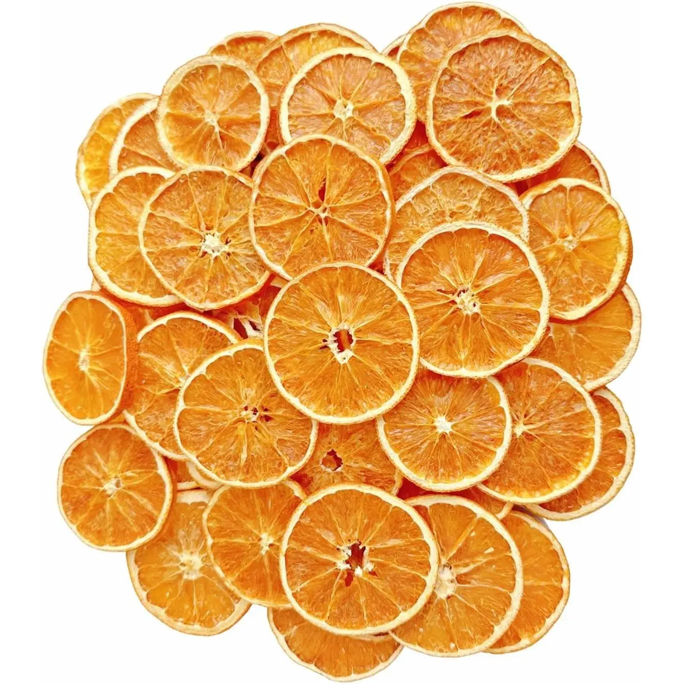 50Pcs Dried Orange Slices for Crafts, 4-5cm Natural Dehydrated Orange Slice Ornaments for Potpourri Simmering, Wreath Making Supplies, Christmas Bowl Filler DecorationGift