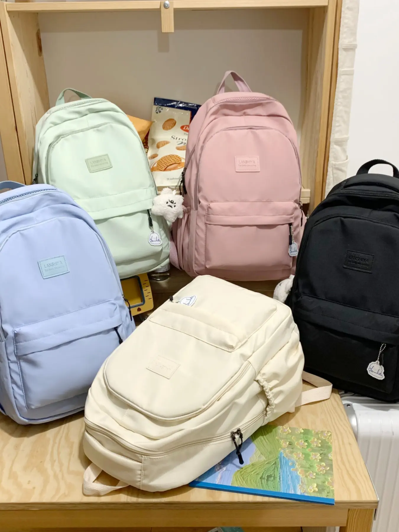 New High School Girl Backpack, Teenage Book Bag with Multiple Pockets, Stylish and Functional School Bag for Girls, Latest Design Backpack