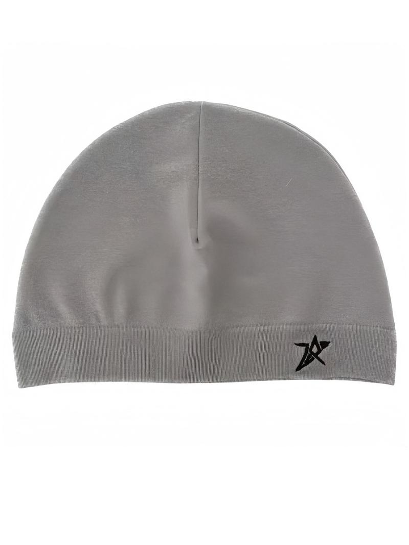 Star Embroidered Satin Lined Skull Cap, Adjustable High-Quality Elastic Design, Unisex Simple Eternal Style, Perfect Travel Companion, Premium Quality Cap