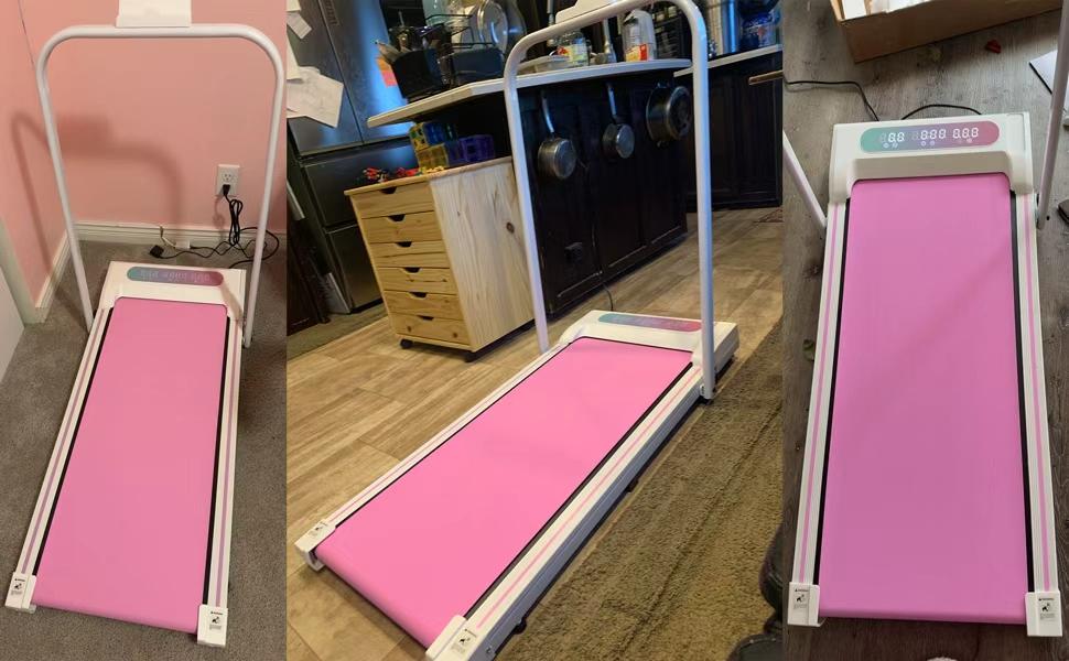 SAYGOGO Foldable Treadmill, 300 lb Capacity Walking Pad 2.5HP Treadmill Under Desk, Portable Treadmill for Home and Office, Folding Treadmill 2 in 1 with Remote Control, LED Display