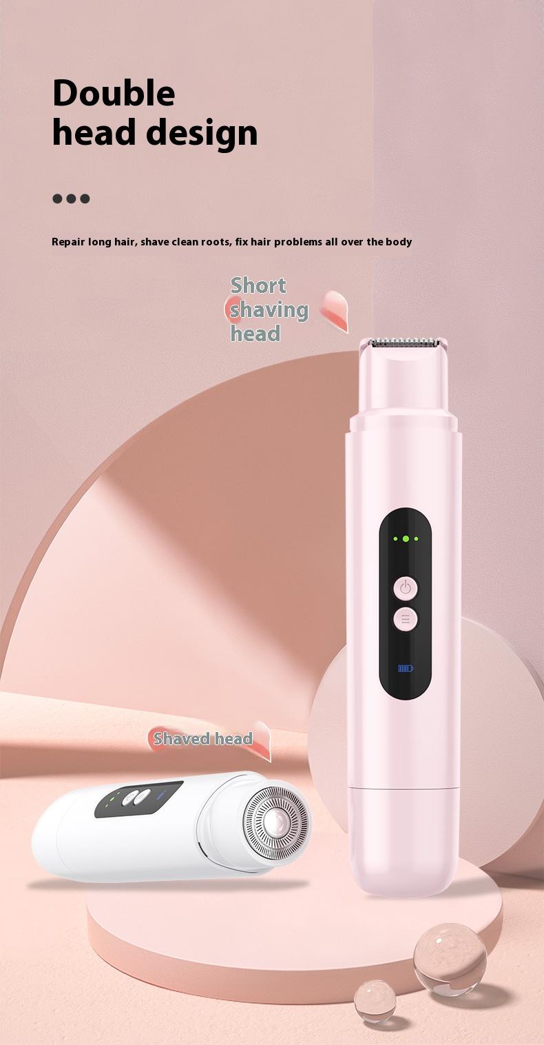 【01】【Rendoo】Private Shaver This rechargeable two-in-one electric shaver with razor function is suitable for both body and facial hair. Its dual-head design allows for painless trimming of pubic hair, face, underarms, and legs.