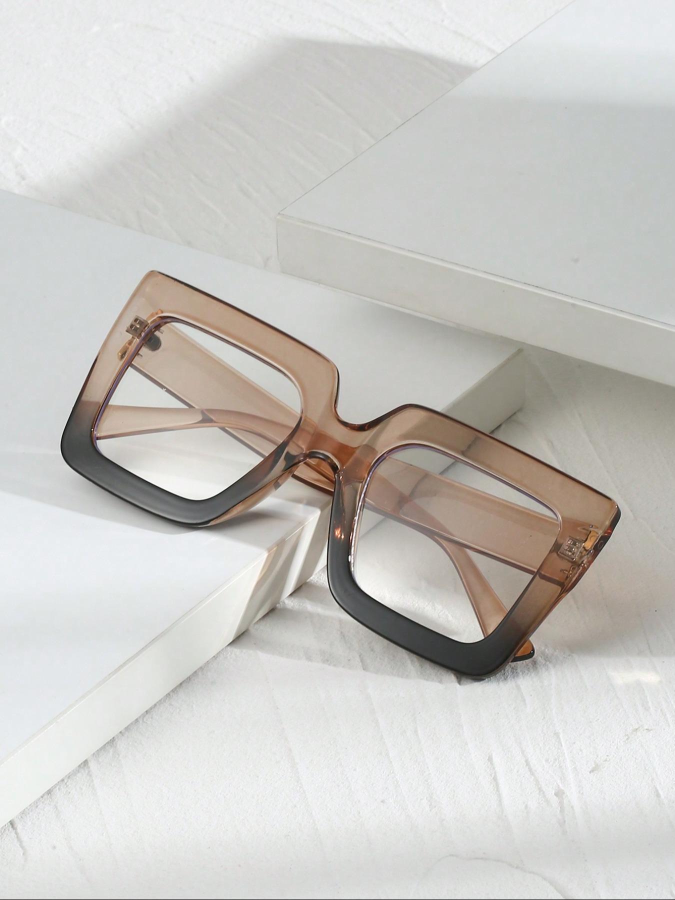 Unisex Vintage Oversized Eyeglasses, Stylish Trendy Eyewear, Trendy Casual Eyeglasses for Everyday Use, Fashion Accessories for Outdoor Activities