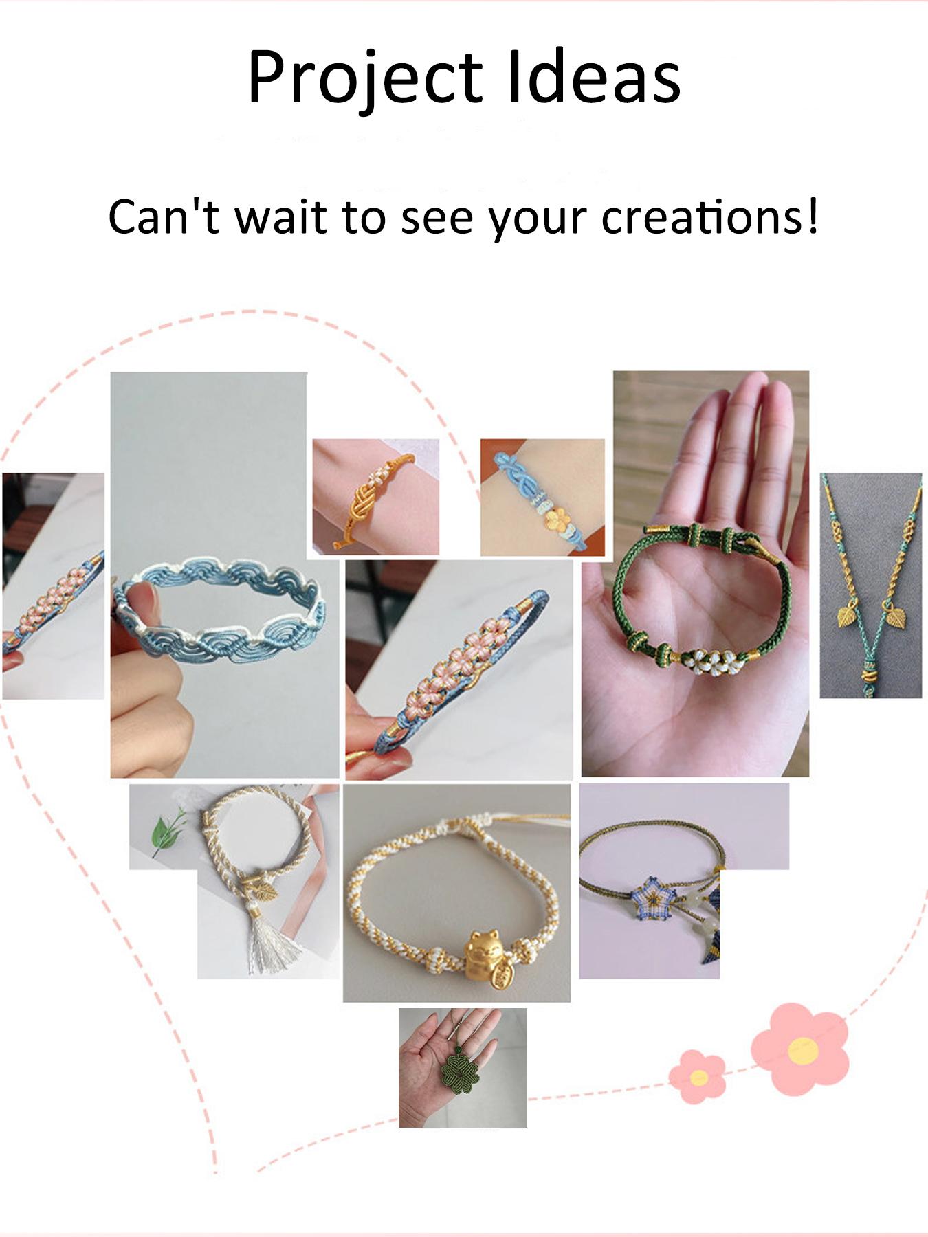 0.8mmx65m Matte Nylon Cord for DIY Bracelets, Jewelry Making, Beading and Craft Projects, Ultra-Durable Versatility String Multi-Color Available