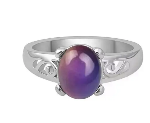 Stylish and Creative Sweet-Style Color-Changing Mood Stone Ring