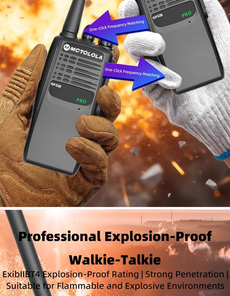 GP-328 dustproof and explosion-proof 10W high-power communication, 6000mAh large capacity battery with long battery life, suitable for industrial two-way radio walkie talkies in chemical plants, refineries, and natural gas plants GP-328 dustproof and explosion-proof 10W high-power communication, 6000mAh large capacity battery with long battery life, suitable for industrial two-way radio walkie talkies in chemical plants, refineries, and natural gas plants