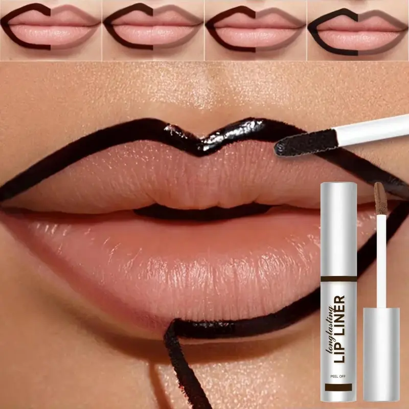 1pc Lip Liner, Makeup Lipliner, Multi-Color Selection, Lip-Tip Lipstick, Ideal for Date Makeup, Single Item, Liquid Balm, Lip Cosmetics