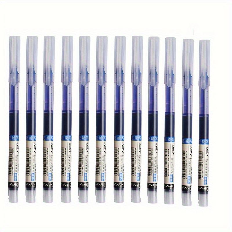12-Pack Quick-Dry Smooth Rollerball Pens, 0.5mm Fine Point, Lightweight Plastic, Visible Ink Supply, Ideal for School & Office Writing
