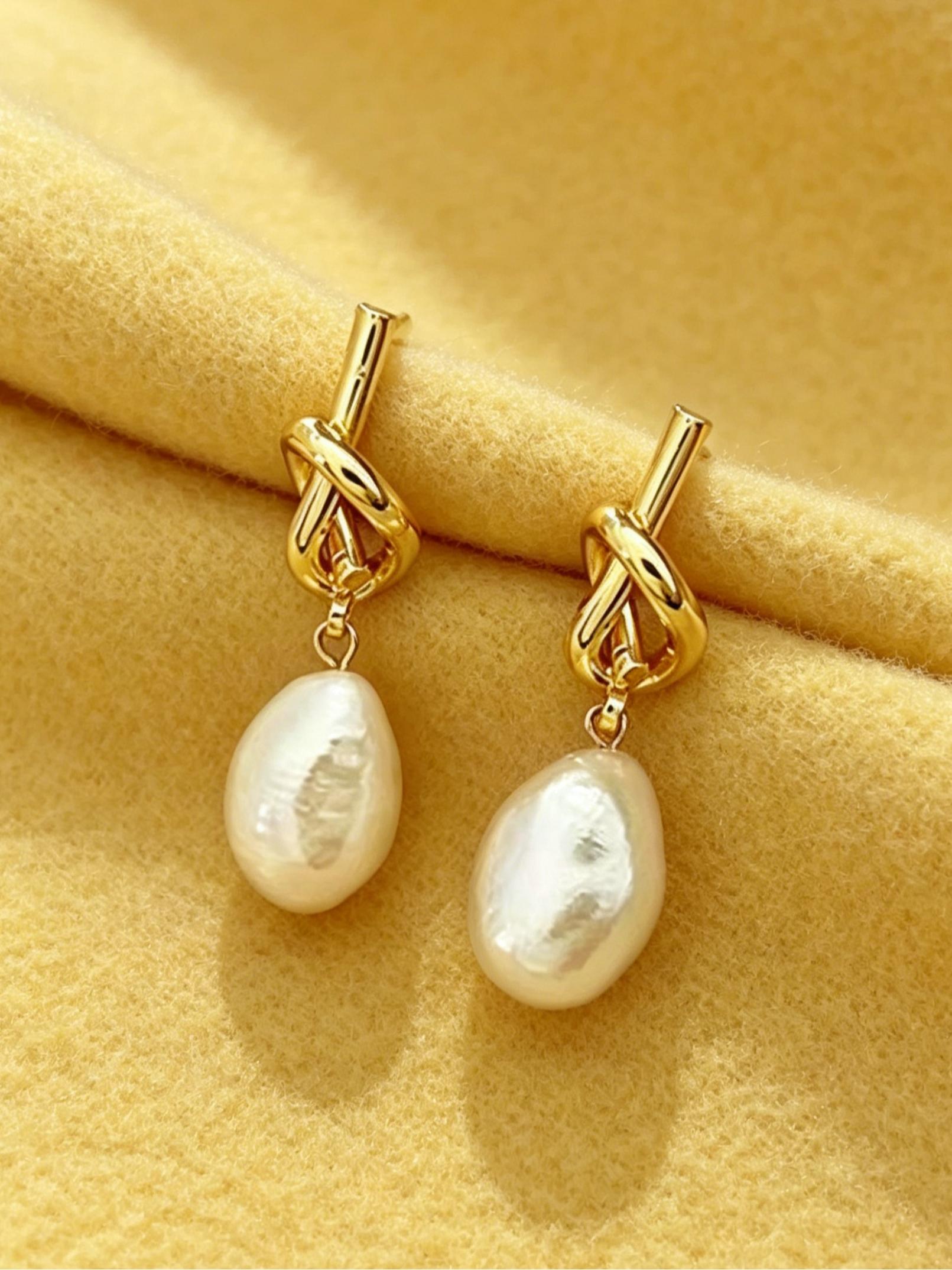 Elegant Knot Design Earrings, Fashion Jewelry for Party, Daily Clothing Decor, Trendy All-match & Exquisite Jewelry for Birthday Gift, High Quality Earrings