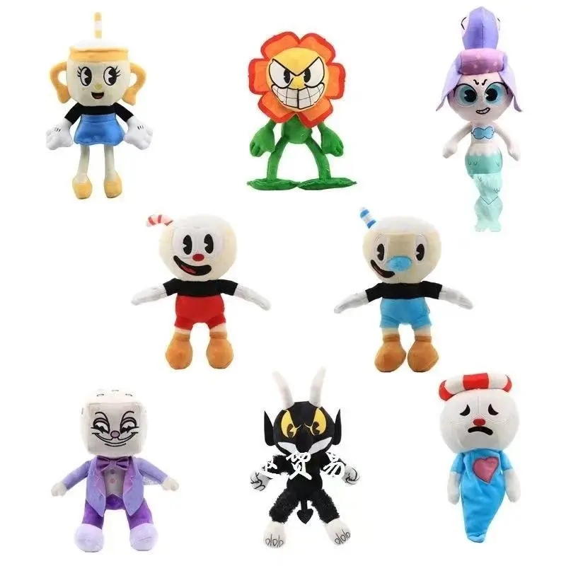 Game Cuphead Plush Toy Mugman Ms. Chalice ghost King Dice Cagney Carnantion Puphead Plush Dolls Toys for Children Gifts