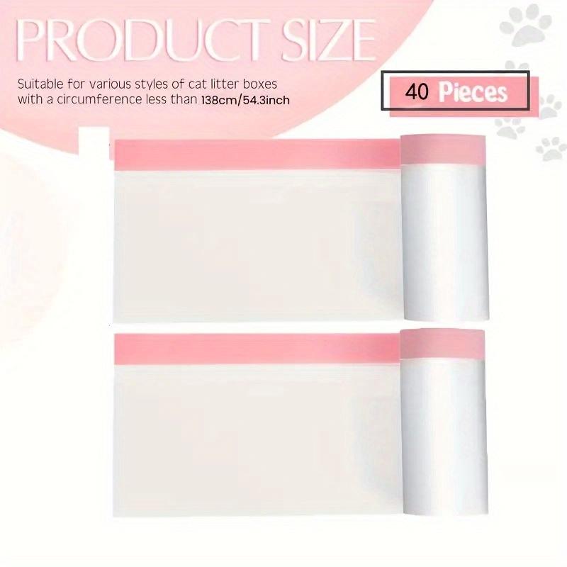 Heavy Duty Leak-Proof Cat Litter Box Liners with Drawstring Extra Large, Tear & Odor Resistant Fits Automatic Litter Boxes For Indoor & Outdoor Use