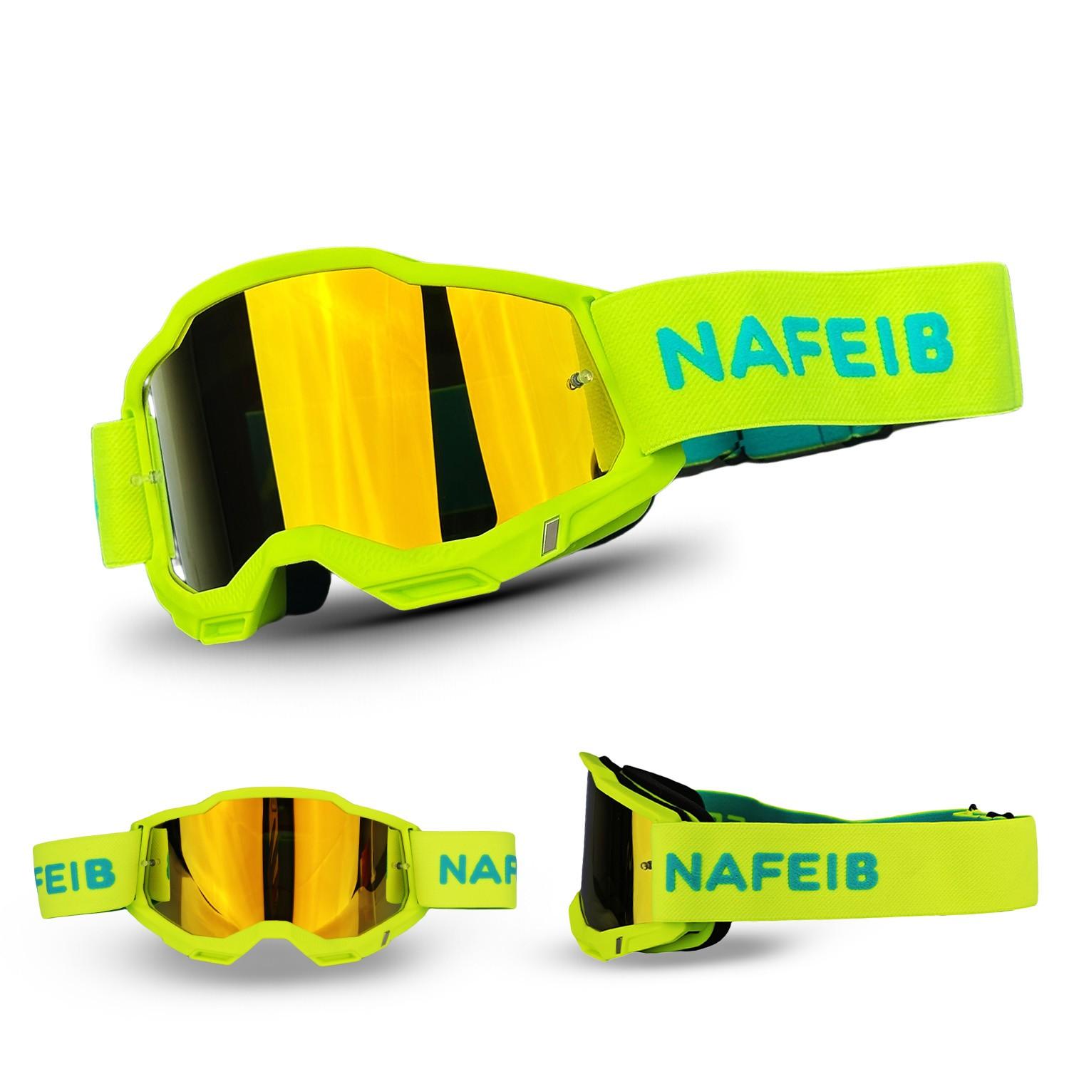 NAFIEB High-Performance OTG Goggles: Compatible with Prescription Glasses, Scratch/Dust Resistant, Airflow System, Secure, Adjustable. For Riding, Skiing. Ideal Holiday Gift.