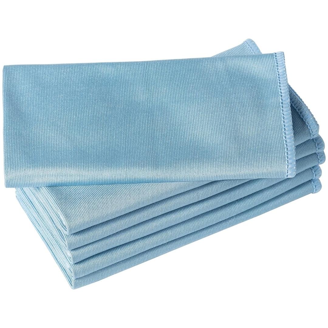 6/12/15pcs Microfiber Glass Cleaning Cloth, Lint Free Quick Dry, Ideal for Windows, Glasses, Windshields, Mirrors & Stainless Steel